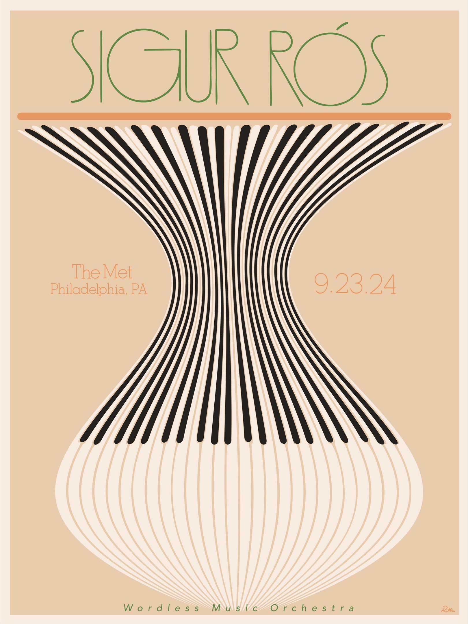 Sigur Ros - Philadelphia 2024 Poster